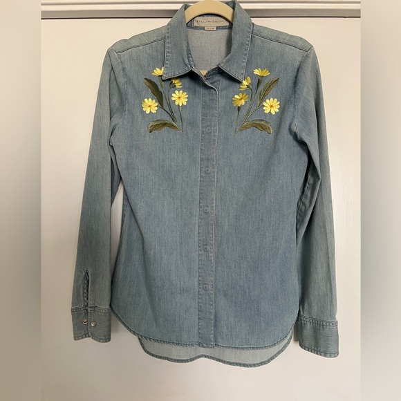 Stella McCartney Tops - Stella McCartney  Denim Embroidered Shirt